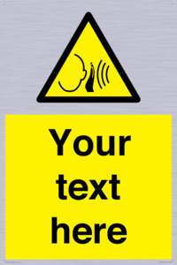 Custom warning sudden loud noise